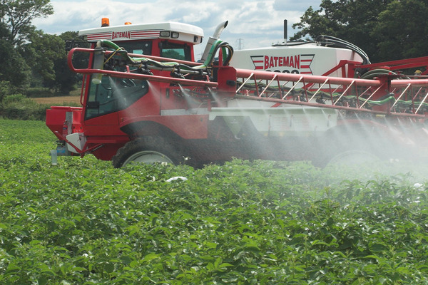 application of herbicides on potatoes