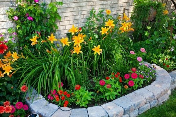 types of flower beds photo